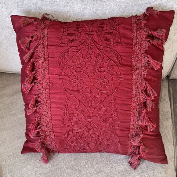 Embroidered Tassel Accent Pillow! - Picture 4 of 4